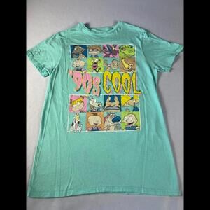 Vintage Viacom 1998 Nickelodeon Rugrats Graphic All Over Print Tee T-Shirt Small